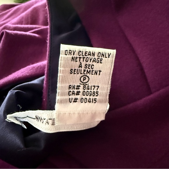 Diane Von Furstenberg Purple Wool Sheath Dress Women’s 6 Cap Sleeve V-Neck - Picture 6 of 15